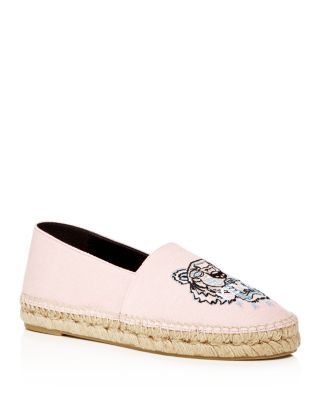 Tiger Embroidered Espadrille Flats 