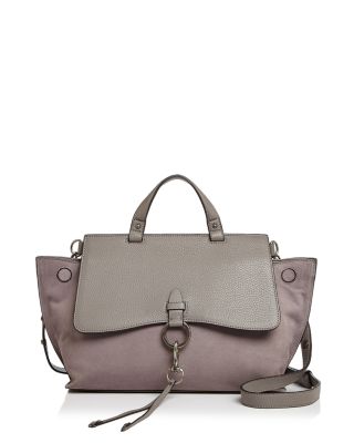 rebecca minkoff medium keith suede & leather satchel