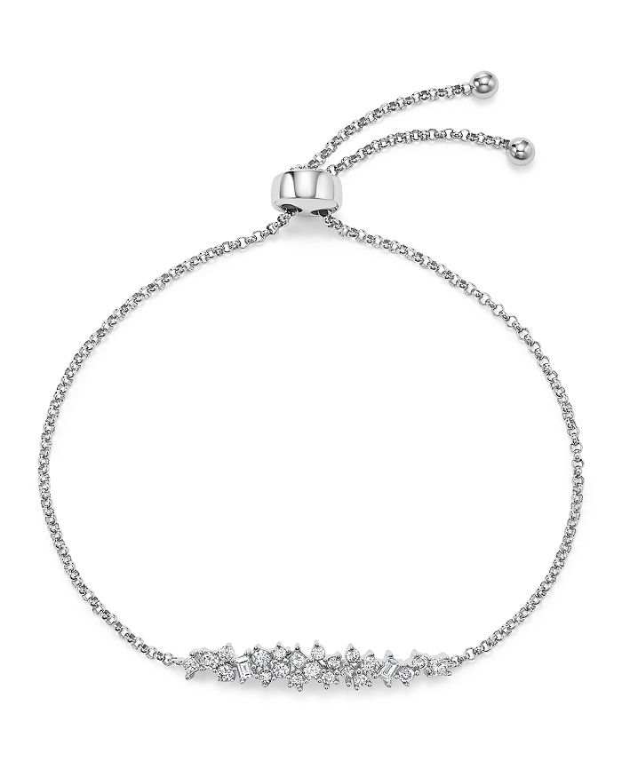 Diamond cluster hot sale bolo bracelet