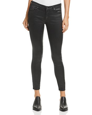 AG Adriano Goldschmied Womens Leatherette Legging Ankle Super Skinny 