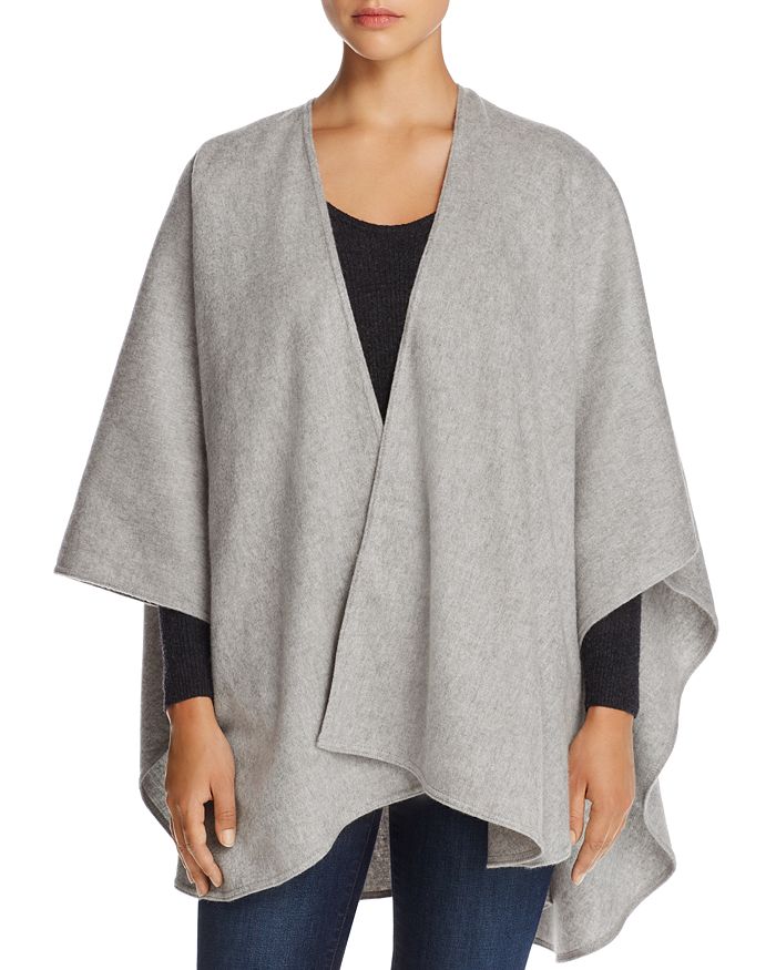C By Bloomingdale's Cashmere Ruana - 100% Exclusive In Pale Gray