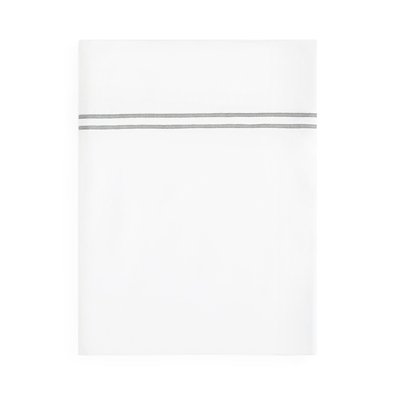 Sferra Grande Hotel Flat Sheet, Twin In White/silver