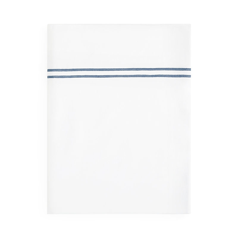 Sferra Grande Hotel Flat Sheet, Full/queen In White/cadet
