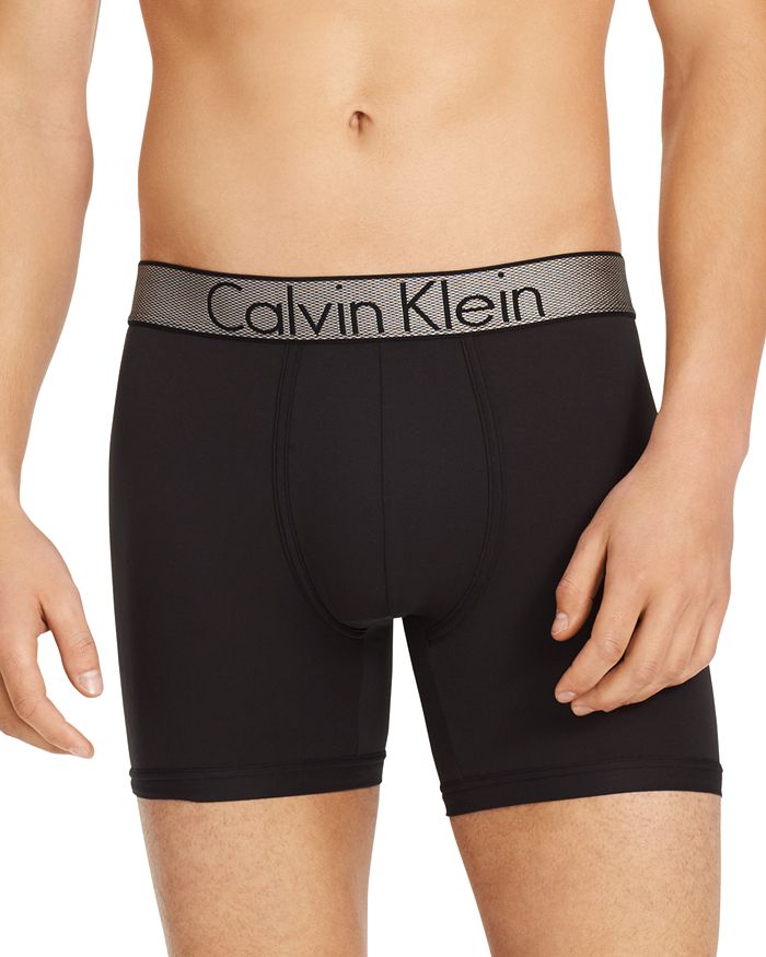 Calvin Klein Customized Stretch Boxer Briefs In Black