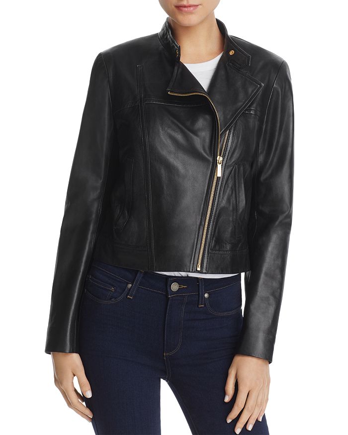 MICHAEL Michael Kors Leather Moto Jacket | Bloomingdale's