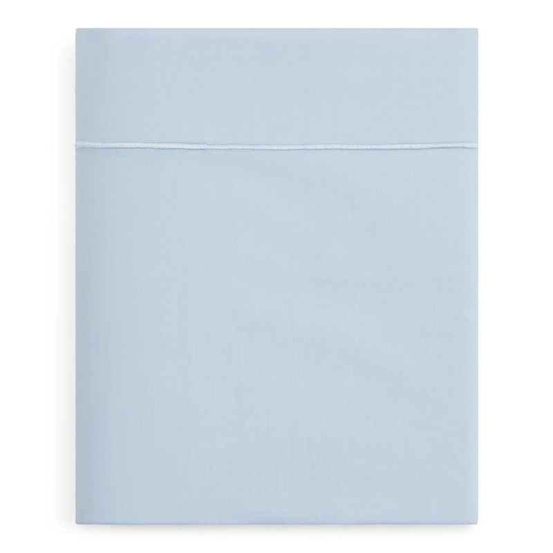 Anne De Solene Vexin 200 Thread-count Flat Sheet, King In Azur Blue