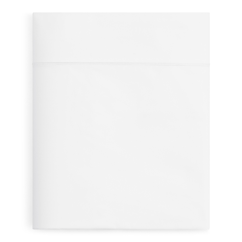 Anne De Solene Vexin 200 Thread-count Flat Sheet, Queen In Blanc
