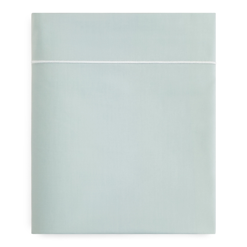 Anne De Solene Vexin 200 Thread-count Flat Sheet, Queen In Cumulus Blue