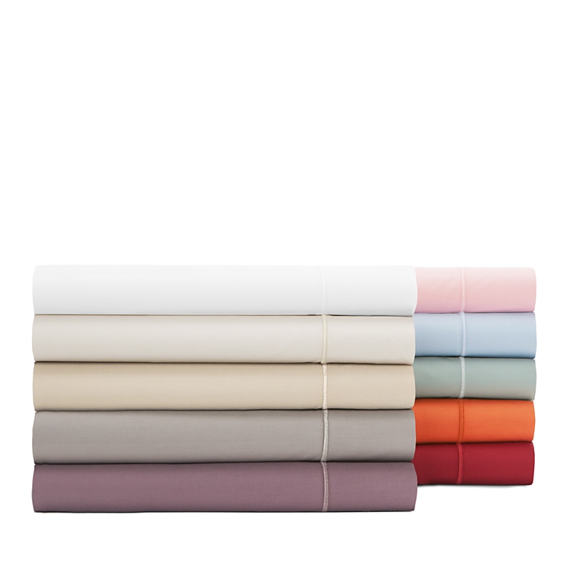 Anne De Solene Vexin 200 Thread-count King Flat Sheet In Pivoine
