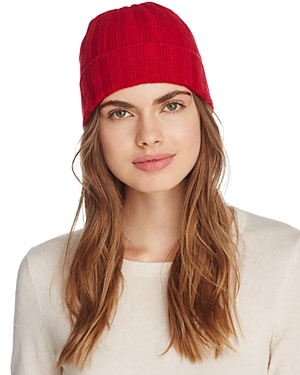 C By Bloomingdale's C BY BLOOMINGDALE'S RIBBED CASHMERE CUFF HAT - 100% EXCLUSIVE