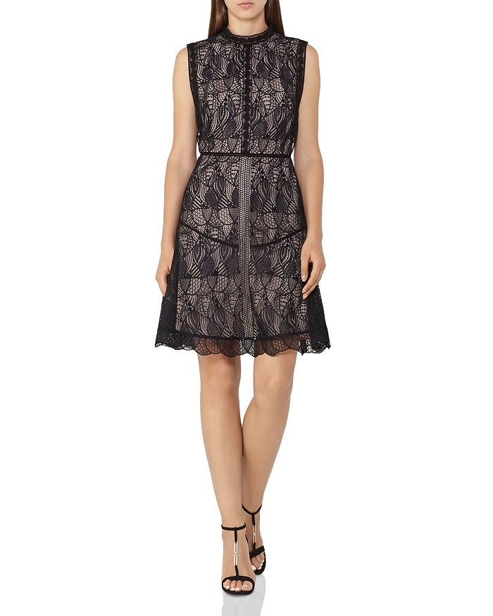 REISS Tori Lace A-Line Dress | Bloomingdale's