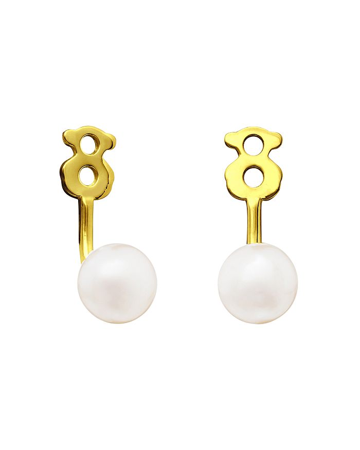 Tous Cultured Freshwater Pearl Earring Extensions In Gold And White