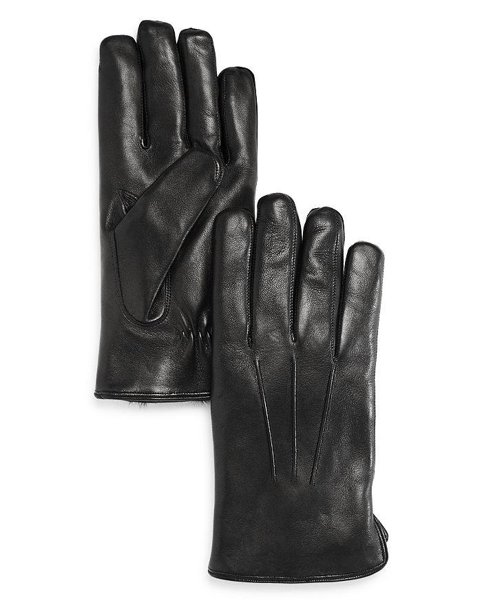 The Men's Store At Bloomingdale's Fur-lined Gloves - 100% Exclusive In Black