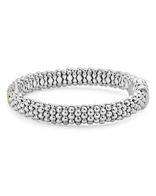 18K Gold & Sterling Silver Diamond Lux Single Station Bracelet, 9mm