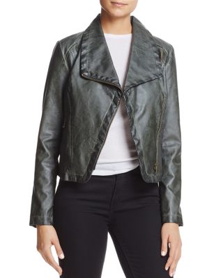 bagatelle faux leather moto jacket