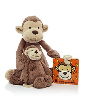 Jellycat - Bashful Monkey & If I Were a Monkey Book - Ages 0+