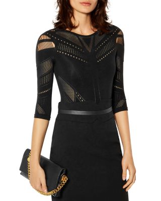 karen millen mesh sleeve top