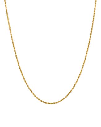 Bloomingdale's 14K Yellow Gold 2mm Diamond Cut Rope Chain Necklace, 18 ...