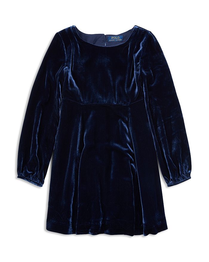 Ralph lauren navy velvet dress on sale