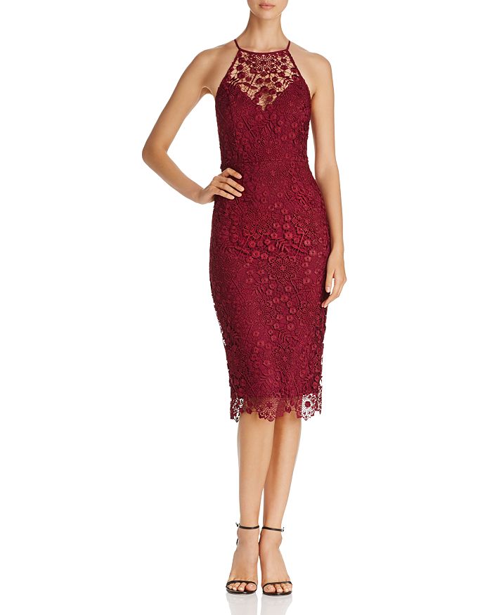 Yumi red lace store dress