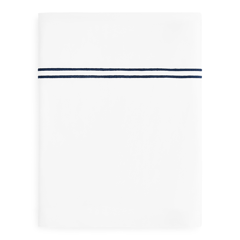 Sferra Grande Hotel Flat Sheet, Full/queen In White/navy