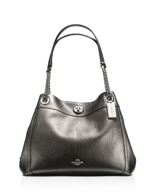 coach metallic shoulder bag