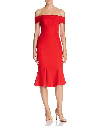 Bariano Off-the-Shoulder Midi Dress | Bloomingdale's