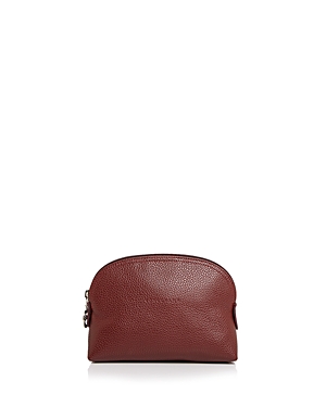 Longchamp Le Foulonne Leather Cosmetics Case In Red/silver