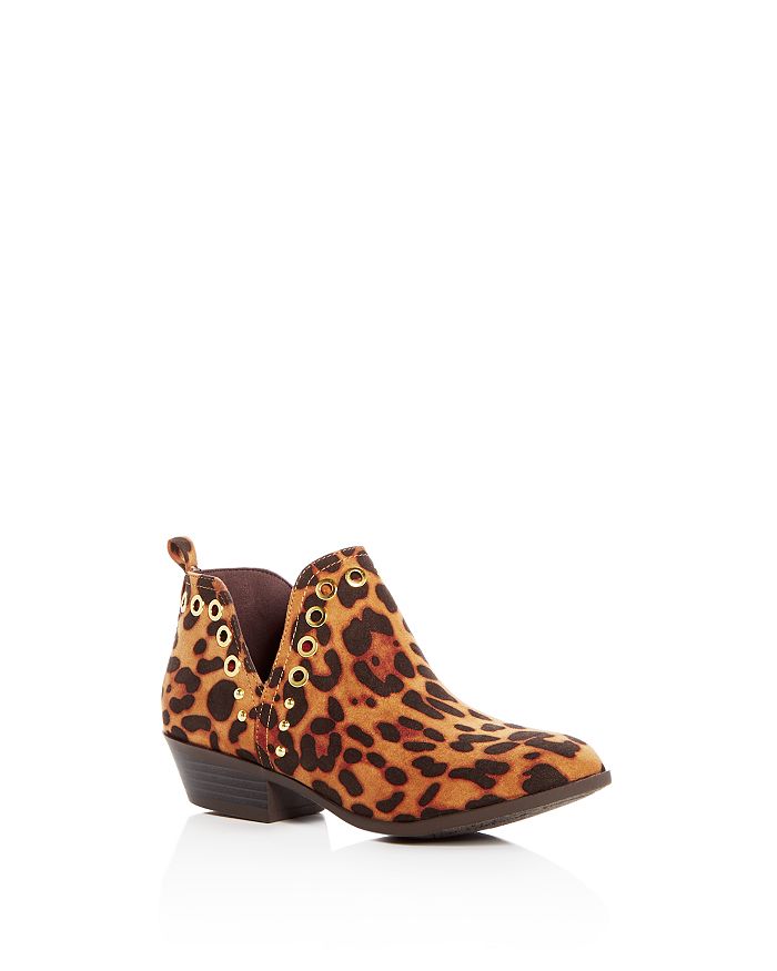 Sam Edelman Girls Petty Louise Leopard Print Low Heel Booties
