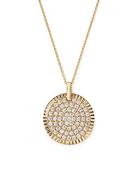 Bloomingdale's - Diamond Medallion Pendant Necklace in 14K Yellow Gold, 1.75 ct. t.w. - 100% Exclusive