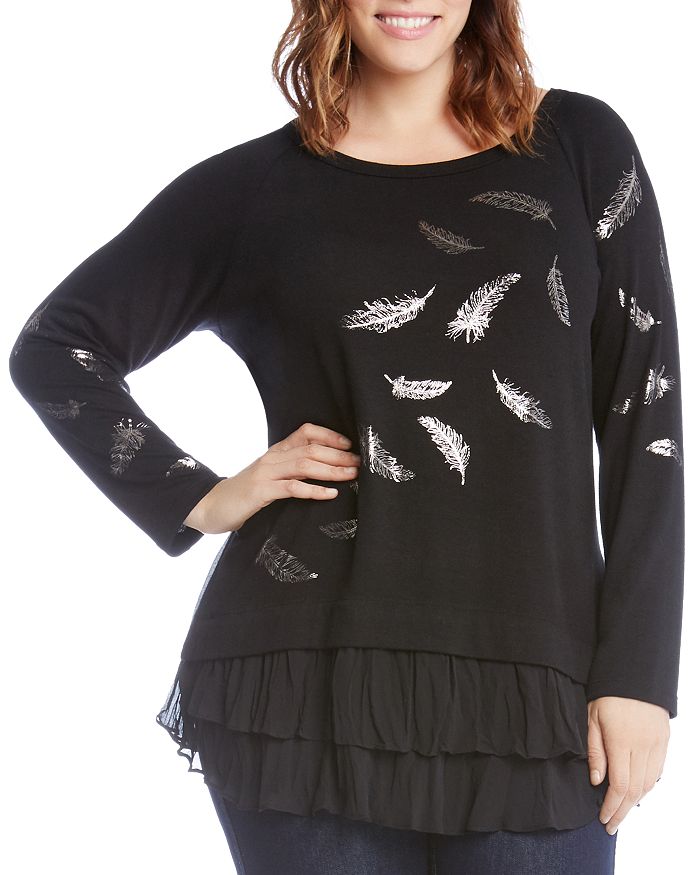 Karen kane ruffle hem top store