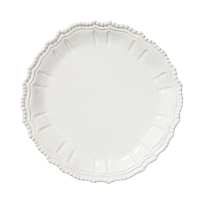 Vietri Incanto Stone White Baroque Round Platter