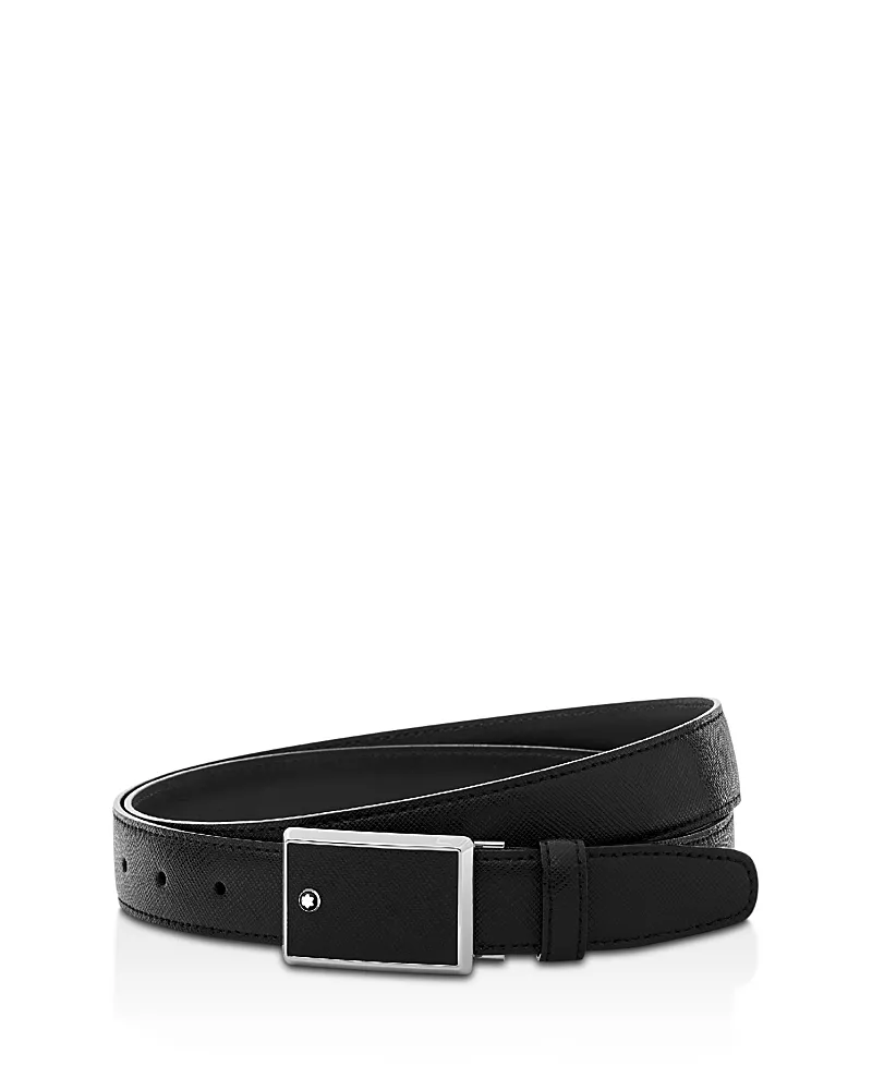 Montblanc Men's Sartorial Collection Black Buckle Belt