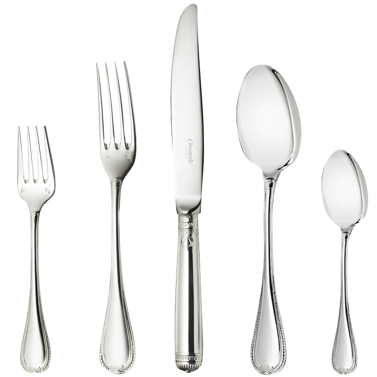 Christofle Malmaison Silverplate 5-Piece Place Setting