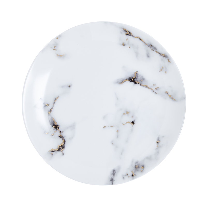 Prouna Marble Salad / Dessert Plate In Venice Fog