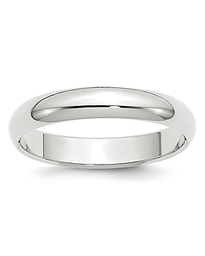 Men's 4mm Half Round Band Ring in 14K White Gold - 100% Exclusive