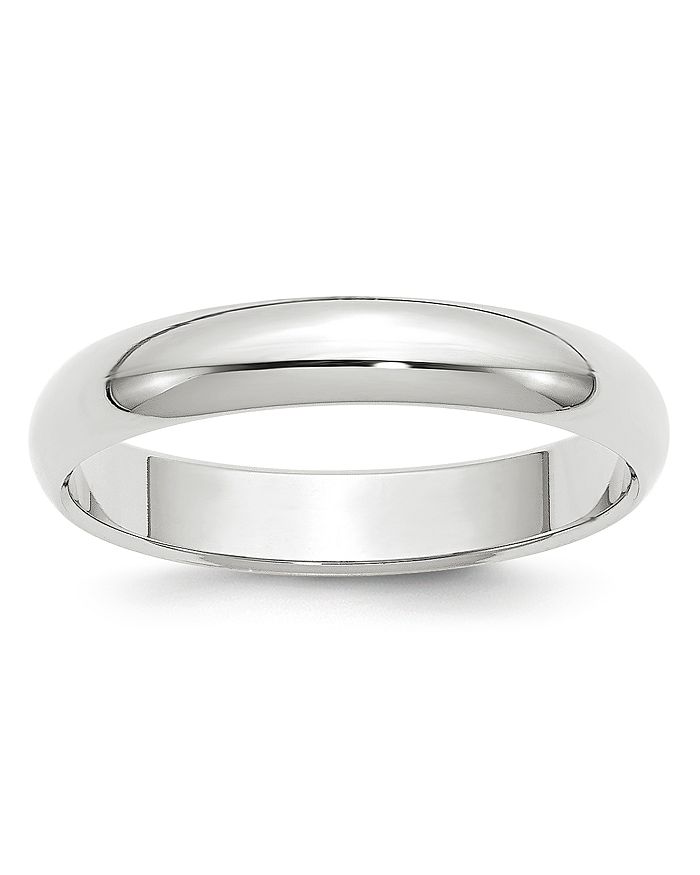 BLOOMINGDALE'S MEN'S 4MM HALF ROUND BAND RING IN 14K WHITE GOLD - 100% EXCLUSIVE,WHR040-12.5