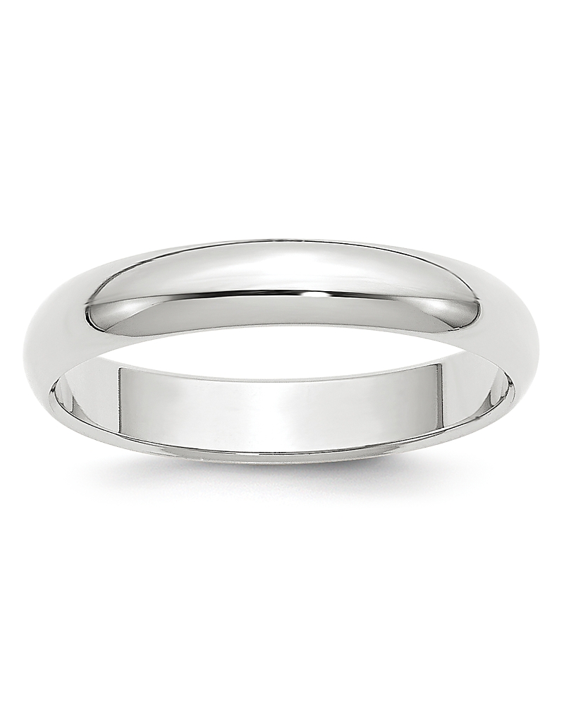 Bloomingdale's Fine Collection Men's 4mm Half Round Band Ring in 14K White Gold
