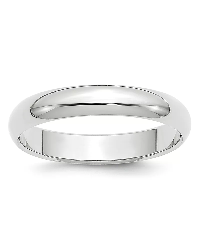 Bloomingdale's Fine Collection Men's 4mm Half Round Band Ring in 14K White Gold