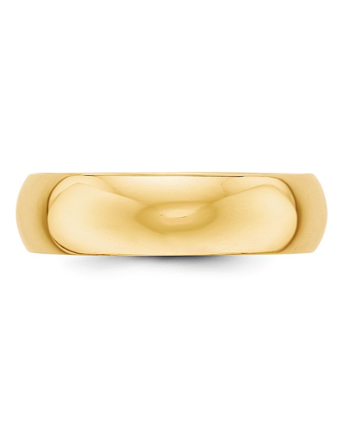 Shop Bloomingdale's Men's 6mm Half Round Band Ring In 14k Yellow Gold - 100% Exclusive