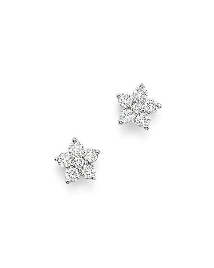 Noémie Flower Diamond Stud Earrings