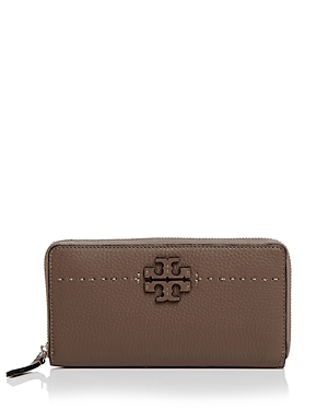 TORY BURCH MCGRAW ZIP LEATHER CONTINENTAL WALLET,41847