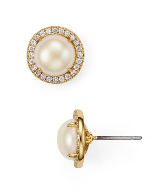 kate spade pave halo studs