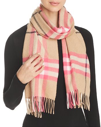 Burberry Fluoro Giant Check Cashmere Scarf | Bloomingdale's