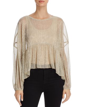 Re:Named Metallic Ruffled High/Low Top | Bloomingdale's