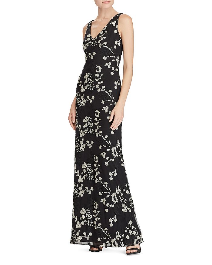 Lauren ralph lauren floral mesh dress sale