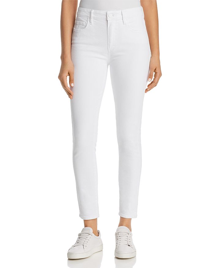 Paige Hoxton High Rise Ankle Skinny Jeans In Crisp White