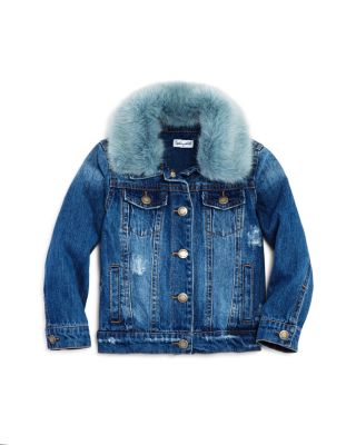 baby jean jacket with fur