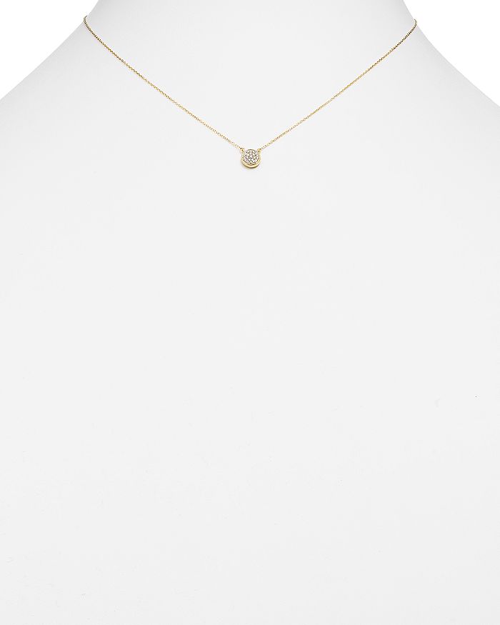 Shop Adina Reyter 14k Gold Pave Diamond Disc Necklace, 15 In White/gold