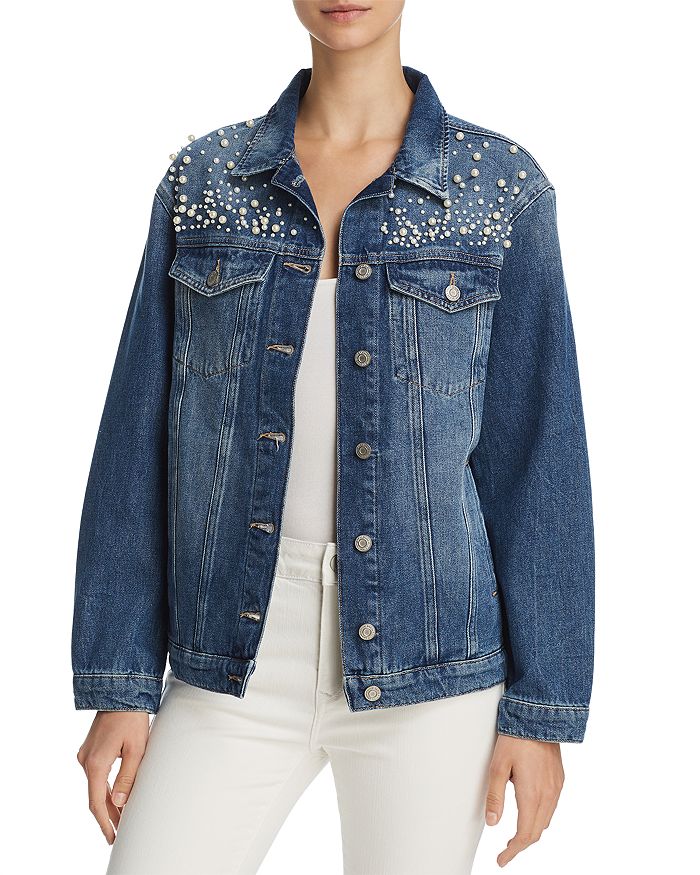 Mavi Karla Embellished Denim Jacket | Bloomingdale's